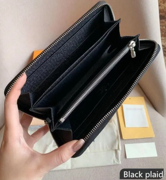 Womens PU Leather Single Zipper Long Clutch Wallet With Orange Box Card ...