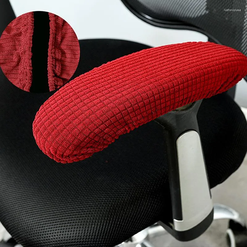 Housses de chaise 1 paire de coussinets de couverture d'accoudoir solide pour les chaises de bureau à domicile gants protecteur sans lacet anti-poussière main courante