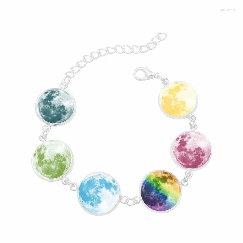 Link braccialetti stellosi cielo luna luminosa cravatta luminosa personalità signore colori vetro indossare braccialetta