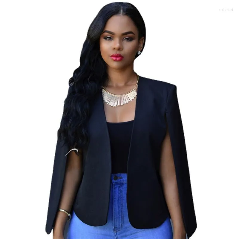 Women's Suits Plus Size Office Ladies Blazer 2022 Spring Short Jackets Feminino Female Black White Cloak OL