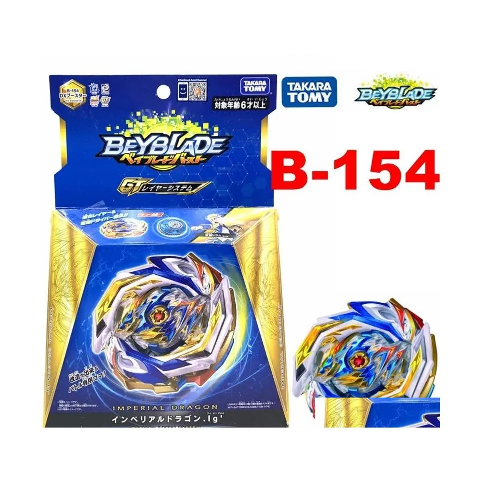 4d Beyblades Original Takara Tomy Beyblade Burst B154 Imperial Dragon.ig DX Booster 100 Authentic 201217 Drop Leverans Toys Presents Cla Dhcol