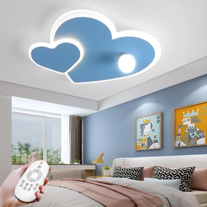 Ceiling Lights LED Lamp Modern Chandelier Dimmable Creative Heart-shaped Acrylic With Remote Control Bedroom Decorative Light