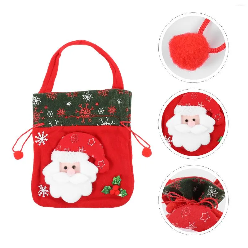 Christmas Decorations 1pc Non-woven Fabric Pouch 3d Candy Bag Exquisite Gift Themed