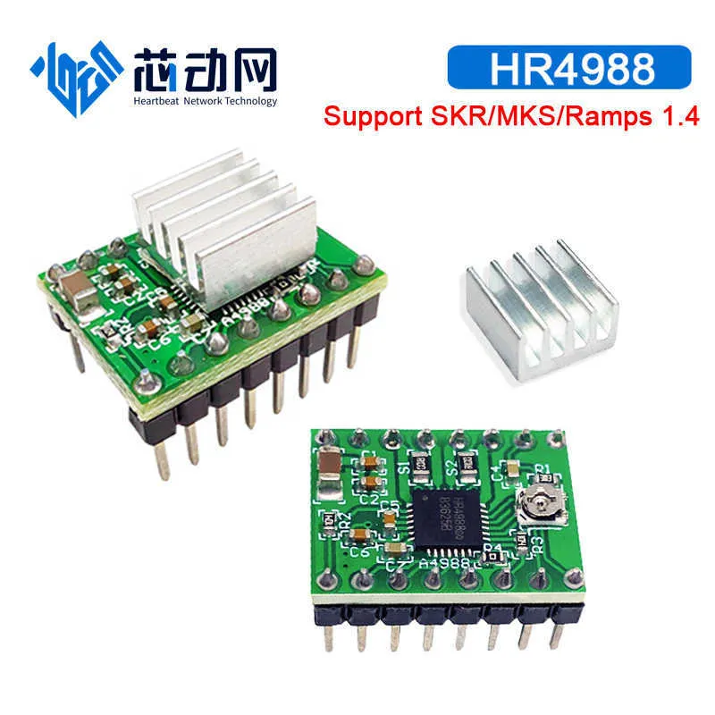 HR4988 Stegmotordrivrutin Ultra Silent 3D -skrivarens tillbehör för MKS -moderkort