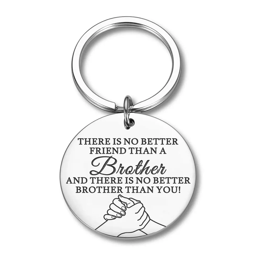 Keychain Brother Friend Key Chain Big Cadeaux pour hommes petit cadeau d'anniversaire