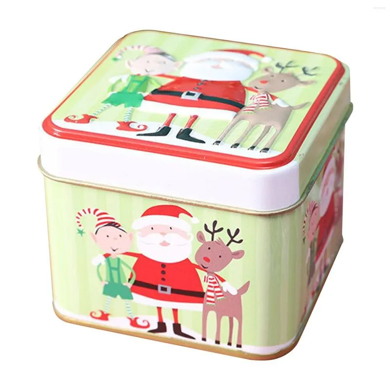 Juldekorationer tecknad f￶rvaringsl￥da litet j￤rn med tydligt m￶nster vintage resor containerflaska f￶r ljusl￤pp