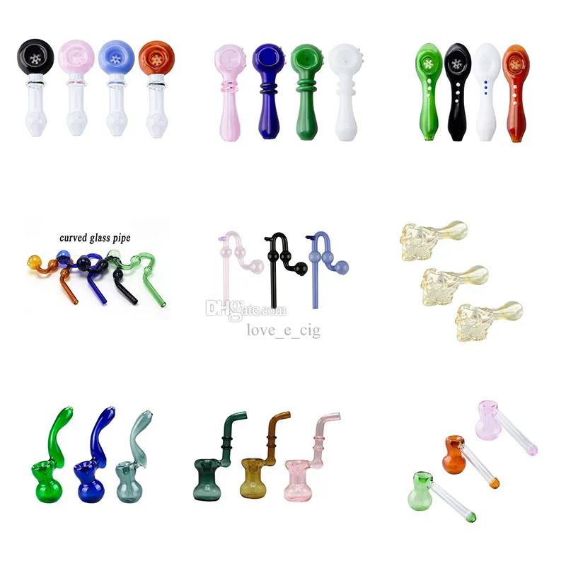 YDZH005 Pipe à fumer Environ 4,1 / 5,5 pouces Brûleurs à mazout de style différent Écran étoile coloré Perc Dab Rig Tuyaux en verre Flux d'air lisse