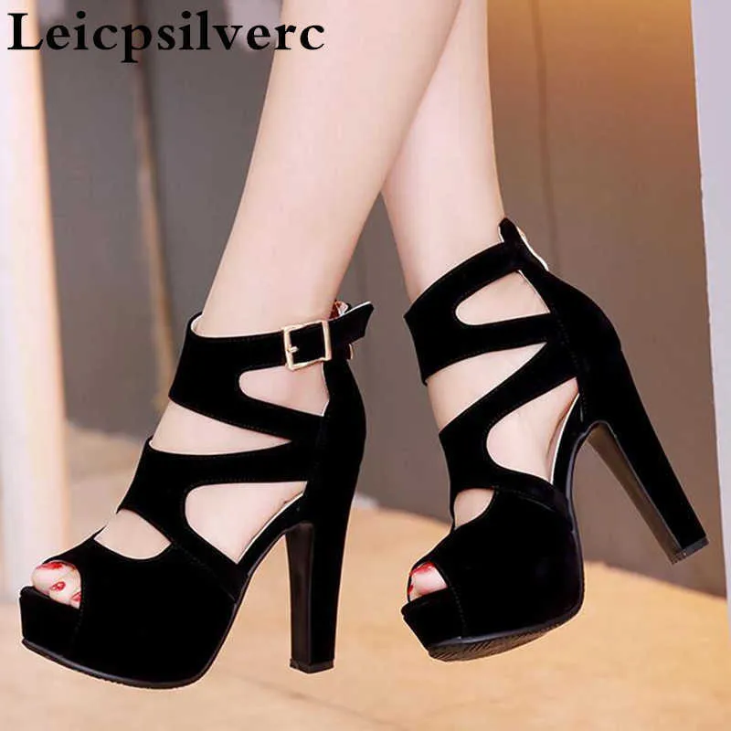 European Super American And Sandals Summer Sexy High Heel Shoes Fish Rome Black Women Sandals T Dd Sals