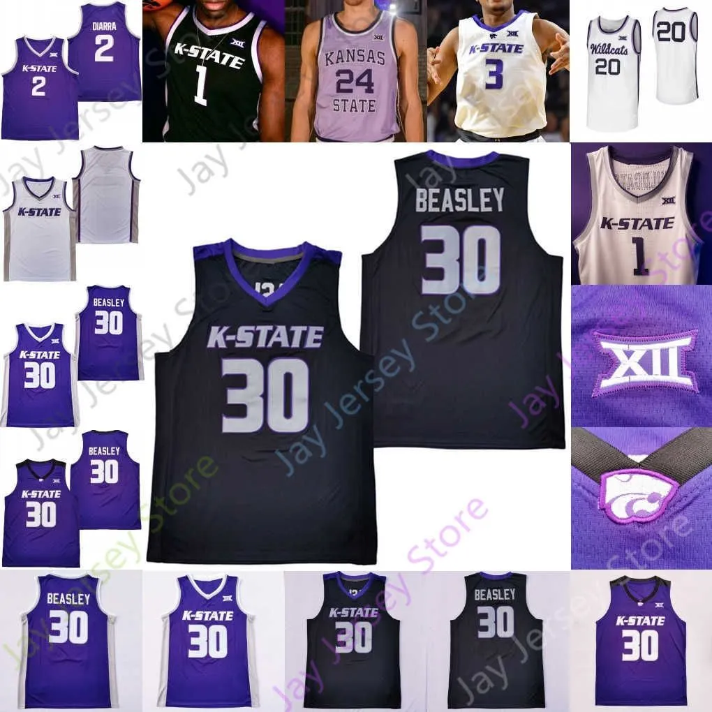 State Kansas Basketball Wildcats Jerseys Basketball Jersey NCAA College Beasley Nijel Pack Selton Miguel Mark Smith Markquis Nowell Ismael M