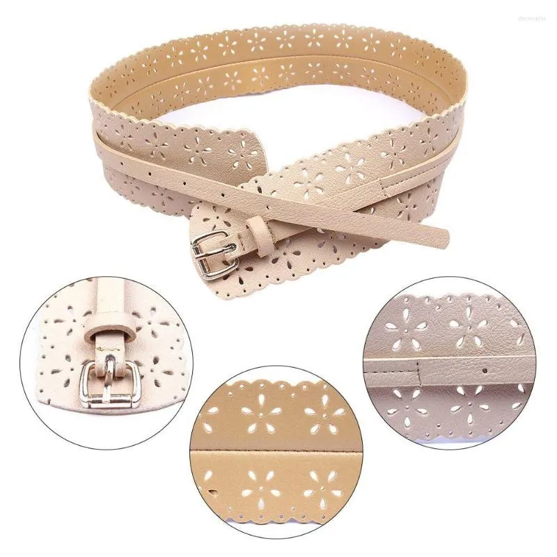 Ceintures rétro évider Corset ceinture en cuir souple ceinture pour femmes large ceinture accessoires de vêtements