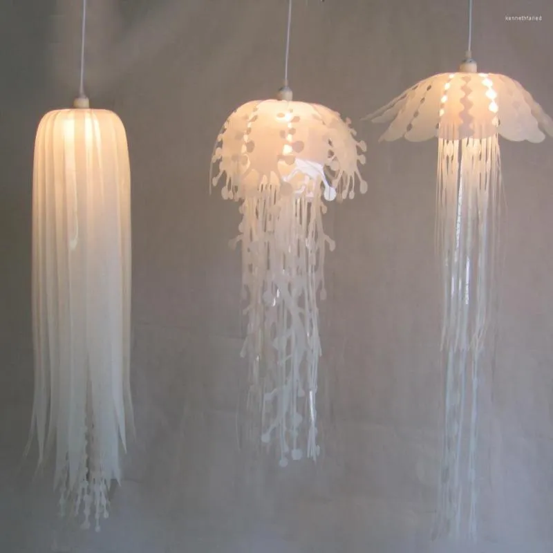 Modern PVC Jellyfish Hanging Lamps For Balcony For Living Room