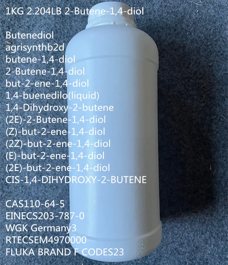 Otras materias primas 99 Pureza 1,4-B glicol 1,4 BDO Comercio directo 14B CAS 110-64-5 CAS110-63-4 2-Buteno-1,4-diol Butenodiol agrisynthb2d buteno-1,4-diol C4H8O2 EINECS 203-787-0