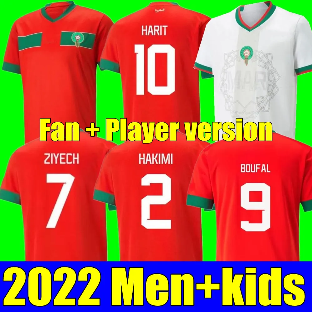 Moroccan Soccer Jersey World Cup /23 Mens, Womens Kids Sizes