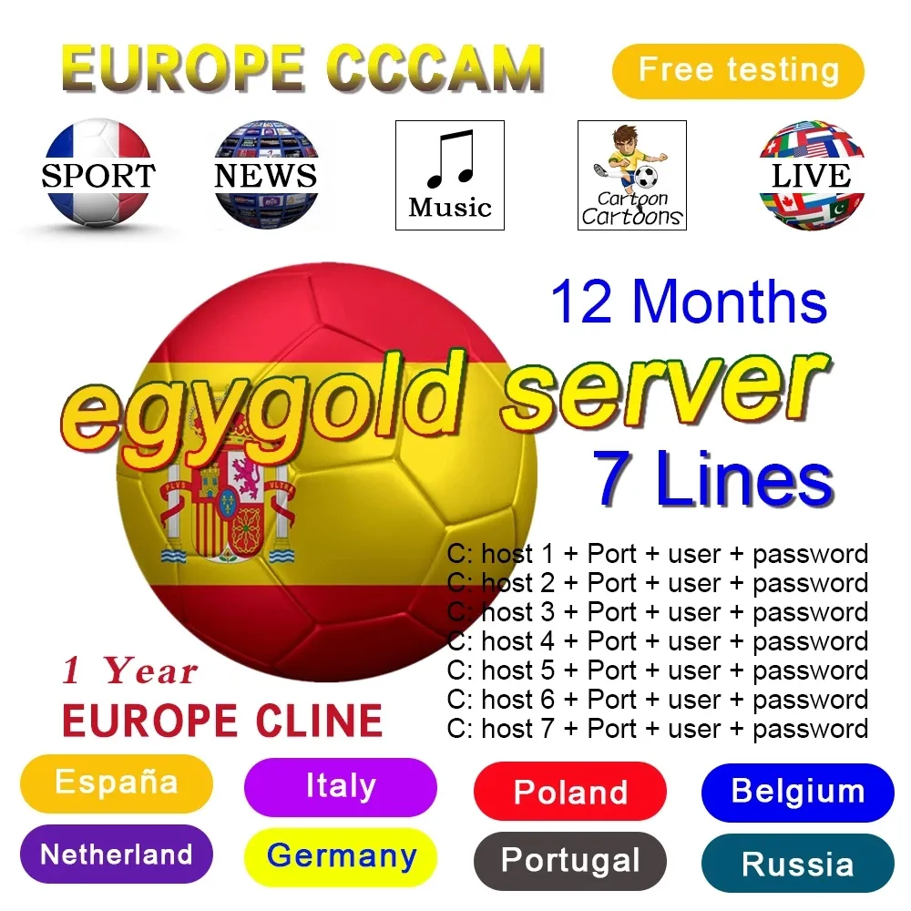 Egygold Cccam Clines para Europa España Portugal Polonia Oscam