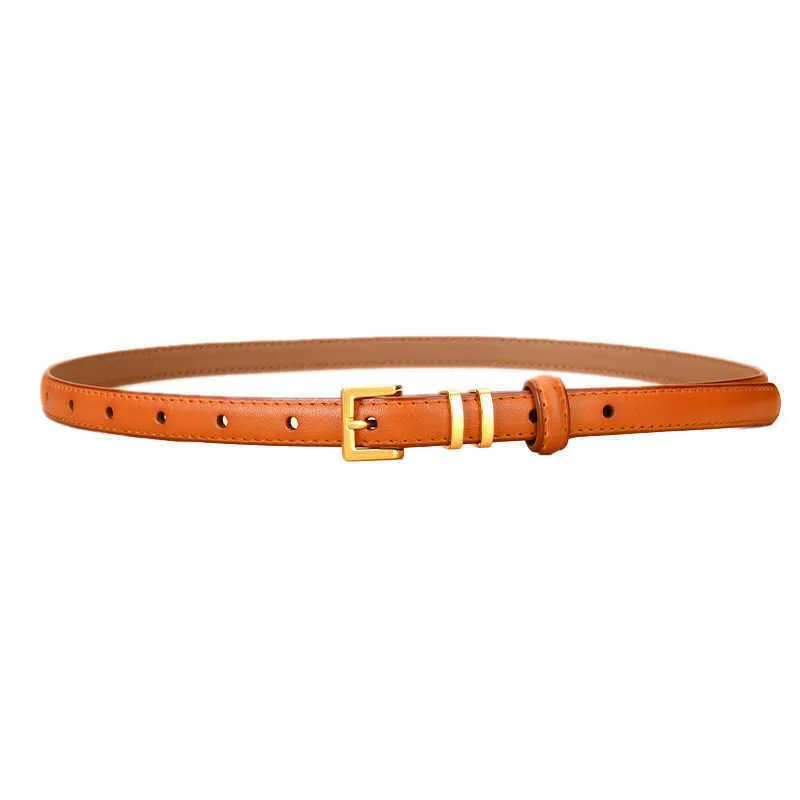 Nuevo Cinturón fino de cuero para mujer, hebilla con letra H, cinturón pequeño que combina con todo a la moda, adecuado para decoración de ropa