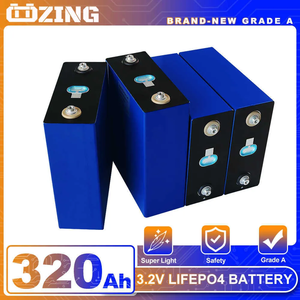 NEW 3.2V 320Ah Lifepo4 Battery Rechargeable Cell Pack DIY for 12V 24V 48V Boat Golf Cart Forklift Solar System EU US tax exempt