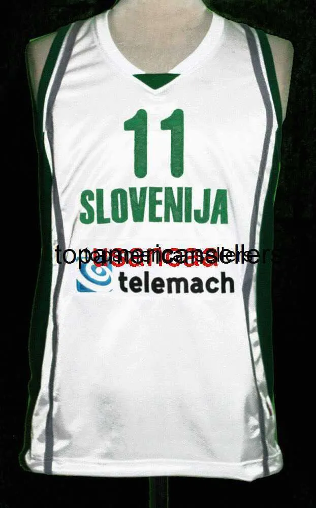 Anpassa Goran Dragic Slovenien Basketball Jersey Slovenija Sydd ny alla storlekar alla sömmar