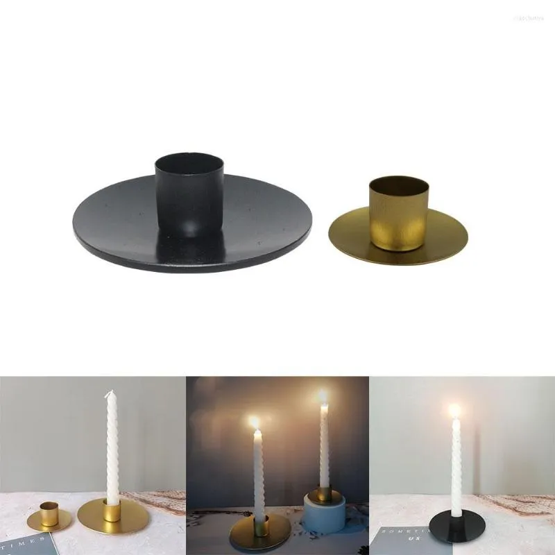 Candle Holders Retro Metal Holder Candlestick Desktop Wedding Party Festival Candelabra Vintage Style Adornment Home Decor