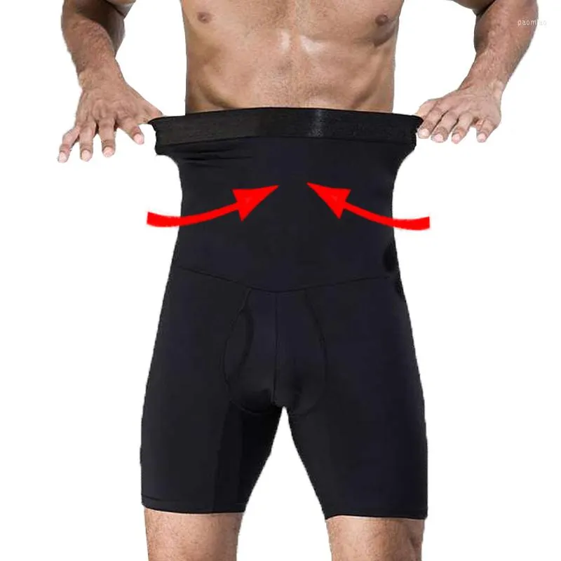 Hommes corps Shapers blanc minceur Shaper taille mâle Abdomen ventre hommes culottes sous-vêtements noirs haute combustion des graisses pantalons de Fitness