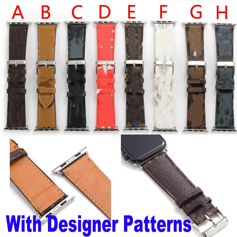 Women Men Fashion Gesigner Straps Iwatch 8 7 6 5 4 3 2 SE PU Leather Watchbands for Apple Watch 49mm 45mm 44mm 42mm 41mm 40mm 38mm watchband watches bracelet