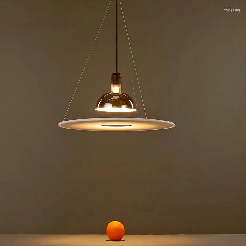 Hängslampor Italien Design Frisbi Suspension Lighting för matbordslampa Modern Hem inomhusdekorativ