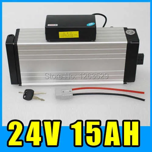 24V 15AH Rear rack Lithium Battery Aluminum alloy Battery Pack 29.4V Electric bicycle Scooter E-bike