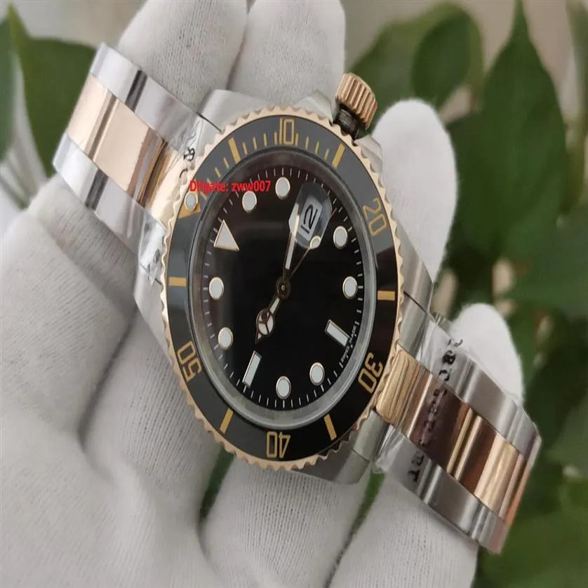 Topselling Wysokiej jakości zegarek 40 mm 1166613 Black Dial Ceramic Bezel Dwucie Azja 2813 Mechaniczne automatyczne zegarki męskie 2491