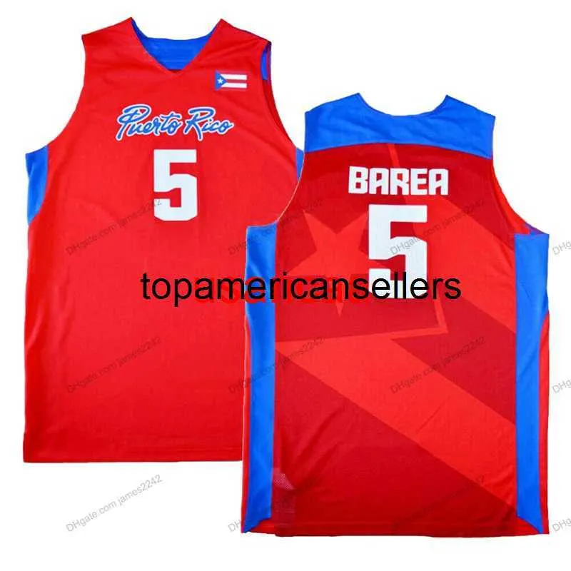 Custom 2008 Beijing Jose JJ. Barea #5 Basketball Jersey Arroyo Puerto Rico Jerseys S-4XL Any Name And Number