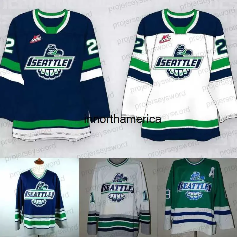 Maillot de hockey Seattle Thunderbirds 5 Kyle Fecho 25 Schmidt 7 Ferone 22 Malgunas 26 Chapman 6 Witt 5 Benke 6 Spiller 22 Clymer 12 Marleau 24