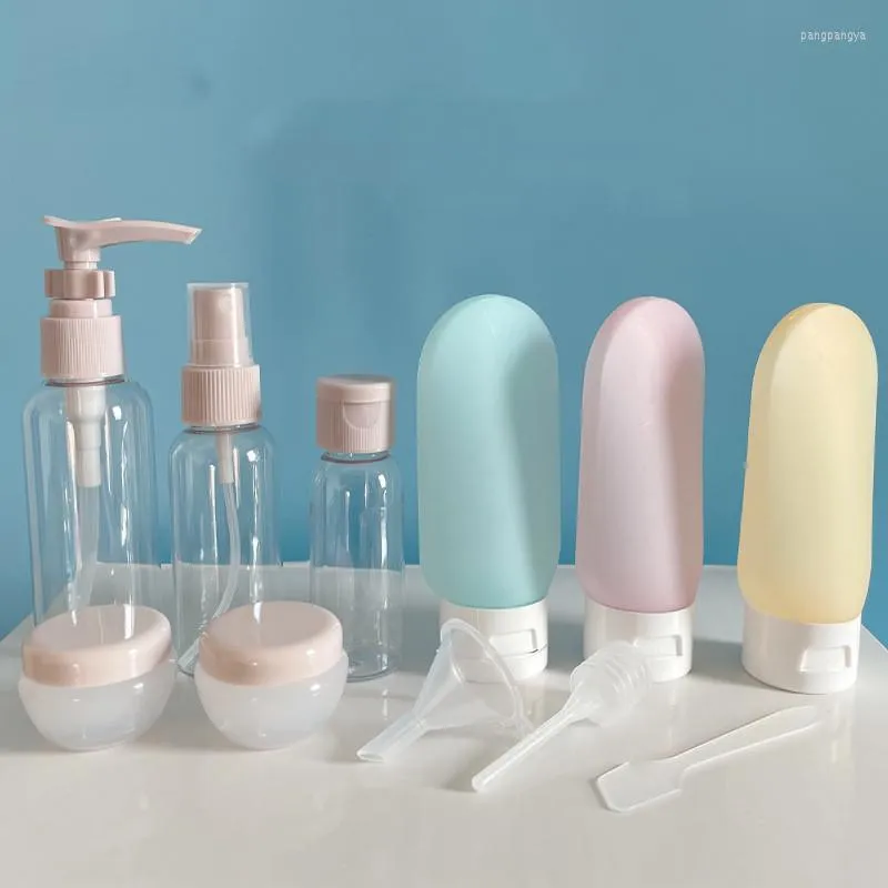 Bottiglie di stoccaggio 11 pezzi/set Set di shampoo portatile per bottiglia riutilizzabile cosmetico da viaggio lozione toner spray