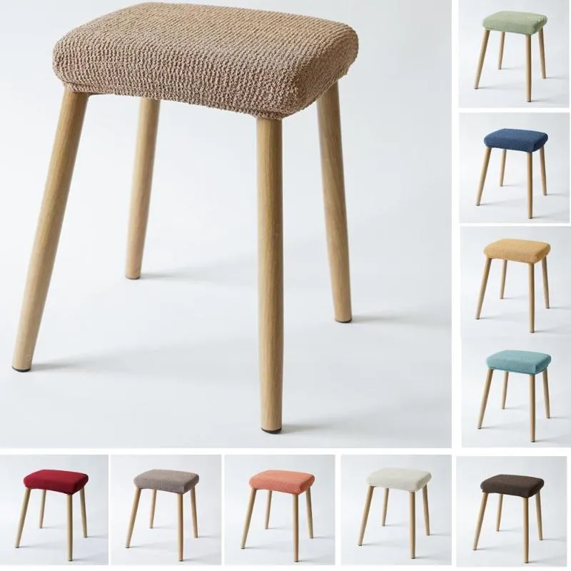 Chaves de cadeira capa quadrada tampa de banquinho caseiro algodão elástico Protetor de madeira Protecção de poeira de madeira