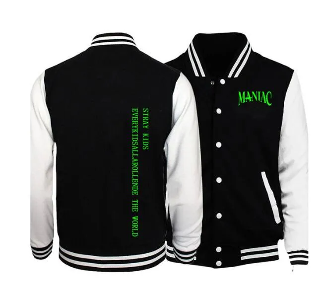 KPOP Stray Kids Maxident Album Baseball Jacket Women Men Bomber