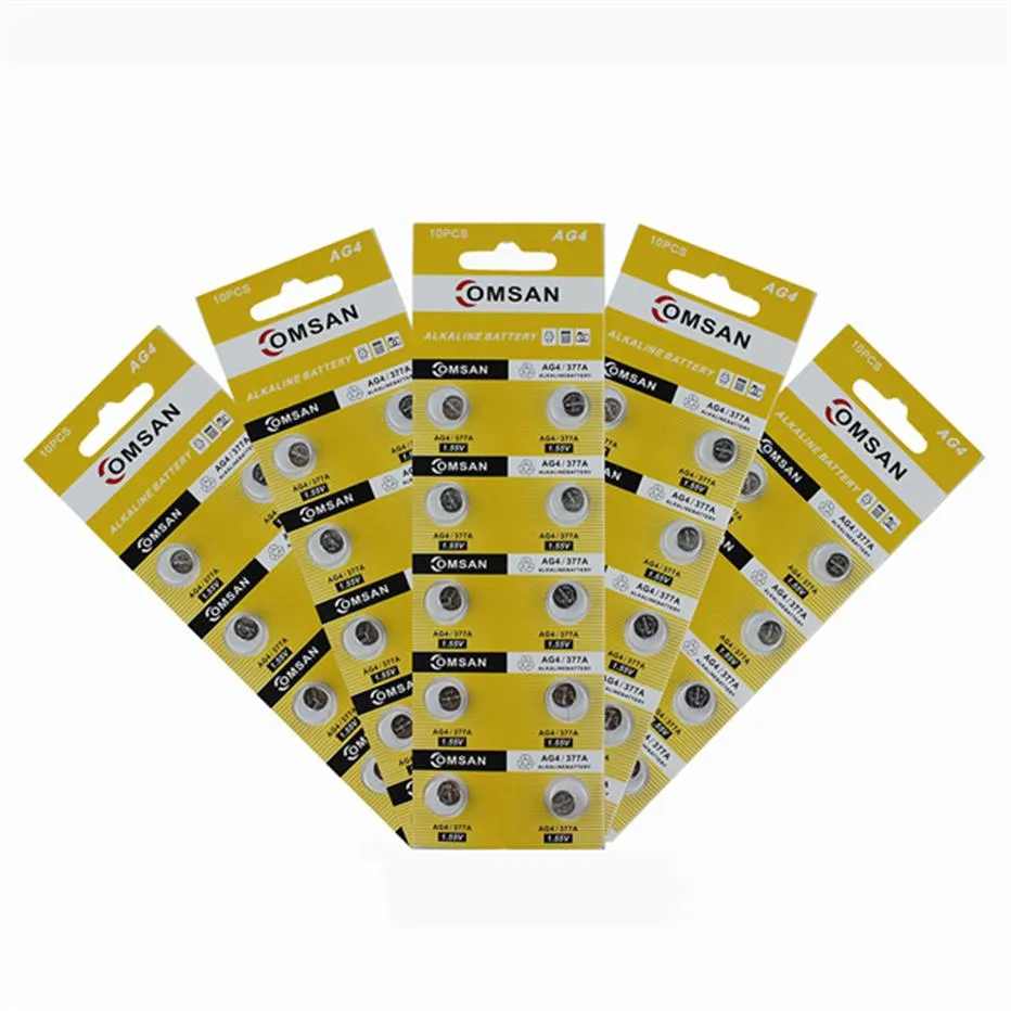 مشاهدة البطارية 10pack 100pcs 1 5V Ag4 SR626 66 377 LR626 66 Button Cell259K