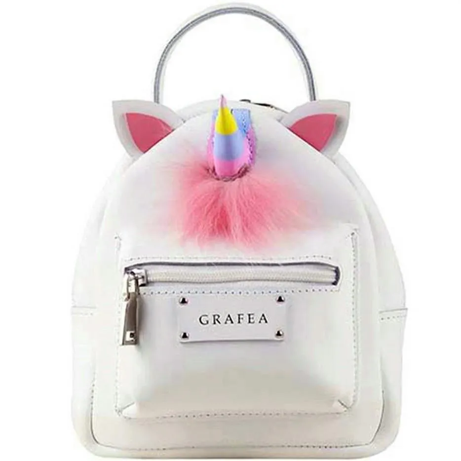 Sac à dos licorne corne Sac à dos Grafea Sac d'école pour fille sympa Sac à dos en cuir Pu Sac à dos de qualité Cartable de sport Sac à dos en plein air320v