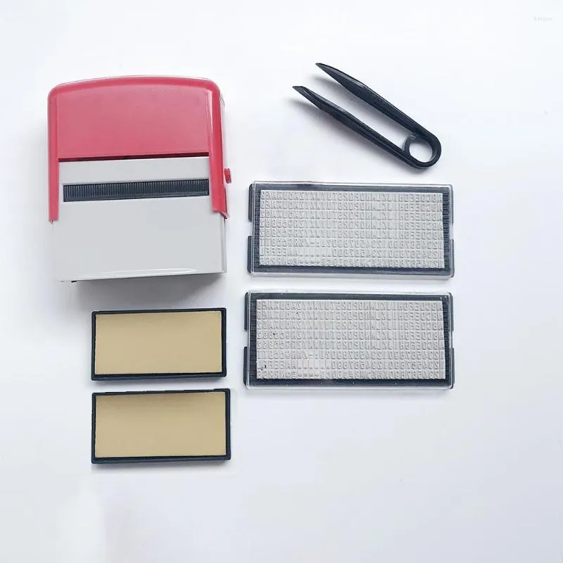 Geschenkwikkel Plastic Diy Stamp Date Rood Type Zwart Blue Portable Self Accessoire Accs Duurzame Hoge kwaliteit Set