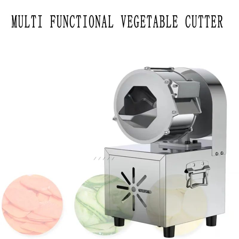 Commercial Multi-Function Vegetable Slicer Cutter Electric Potato Lotus Root Fruit Slicing Machine Cut Carrot Cucumber Slice