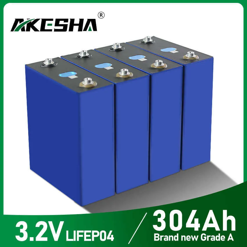 3.2V LiFePO4 Batterie 48V 310Ah 304Ah Batteries rechargeables au lithium-ion DIY 12V 24V Scooter électrique Panneau solaire Système de stockage