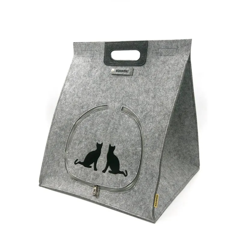 Sacs à main en feutre pour animaux de compagnie, sacs chauds pour chat, cage pour chat, maison quatre saisons, portable pour chien et chat229x