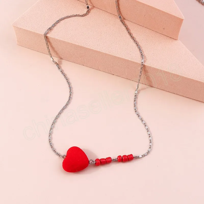 Couleur argent rouge perle coeur taille chaîne Sexy femmes Simple décontracté ventre chaîne corps bijoux accessoire