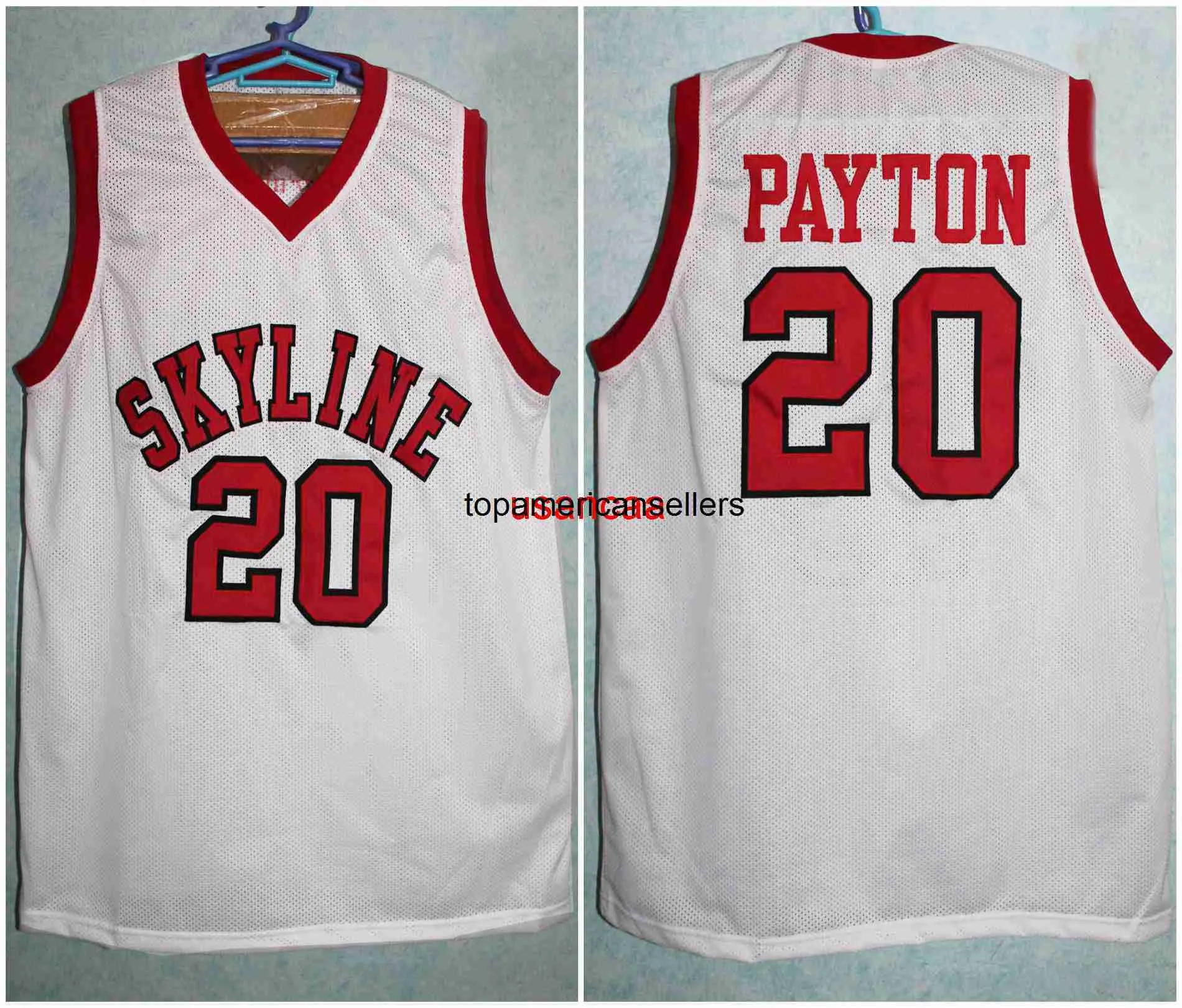 Skyline High School 20 Gary Payton Retro Classic Basketball Jersey Mens genaaid aangepaste nummernaam Jerseys