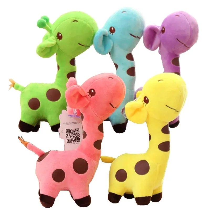 18 cm/25 cm Schöne Giraffe Puppe Plüschspielzeug kreatives weich gefülltes Tier kleiner Anhänger Keychain Kinder Geburtstagsgeschenk Süßes Cartoon Plüschspielzeug