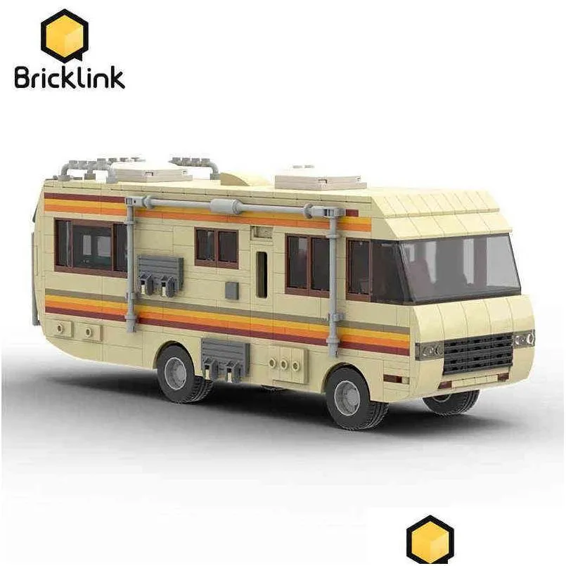 Blokkeert Bricklink Technical Car Classic Movie TV Breaking Bad Walter White Work Lab RV L Model Building Kid Toys Gift Druppel Delivery G Dhyfo