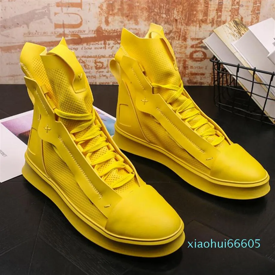New autumn men high help small white shoes casual male youth joker sports board 12650