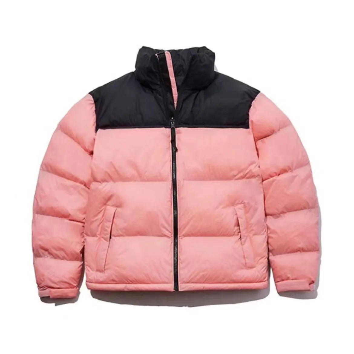 Mens pink top puffer jacket