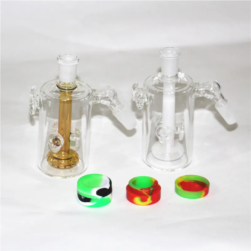 14.4mm Doccia Cyclone Perc Coil Ash Catcher Bong in vetro Narghilè Accessori per fumatori Giunto maschio-femmina per tubo dell'acqua