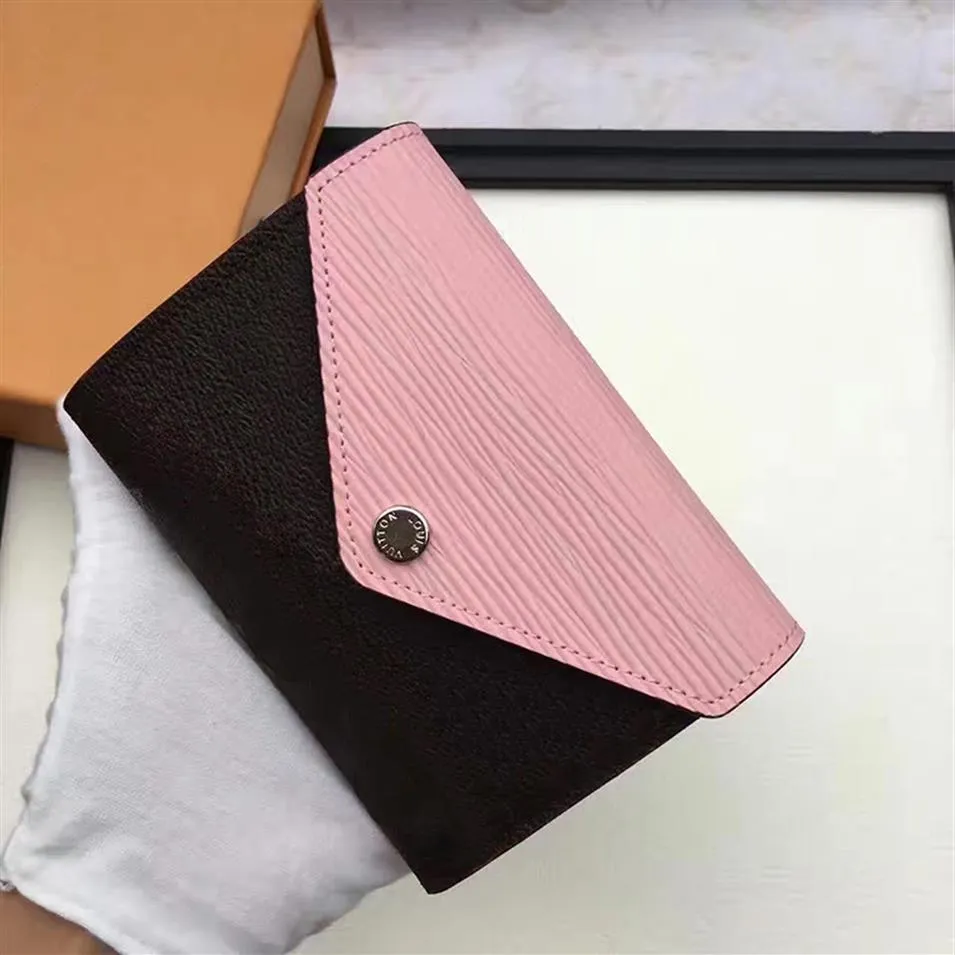 Designer-Test Wallet Leather Multicolor Coin Purse Short Wallet Polychromatic Purse Lady Card Holder Classic Mini Zipper PO271J