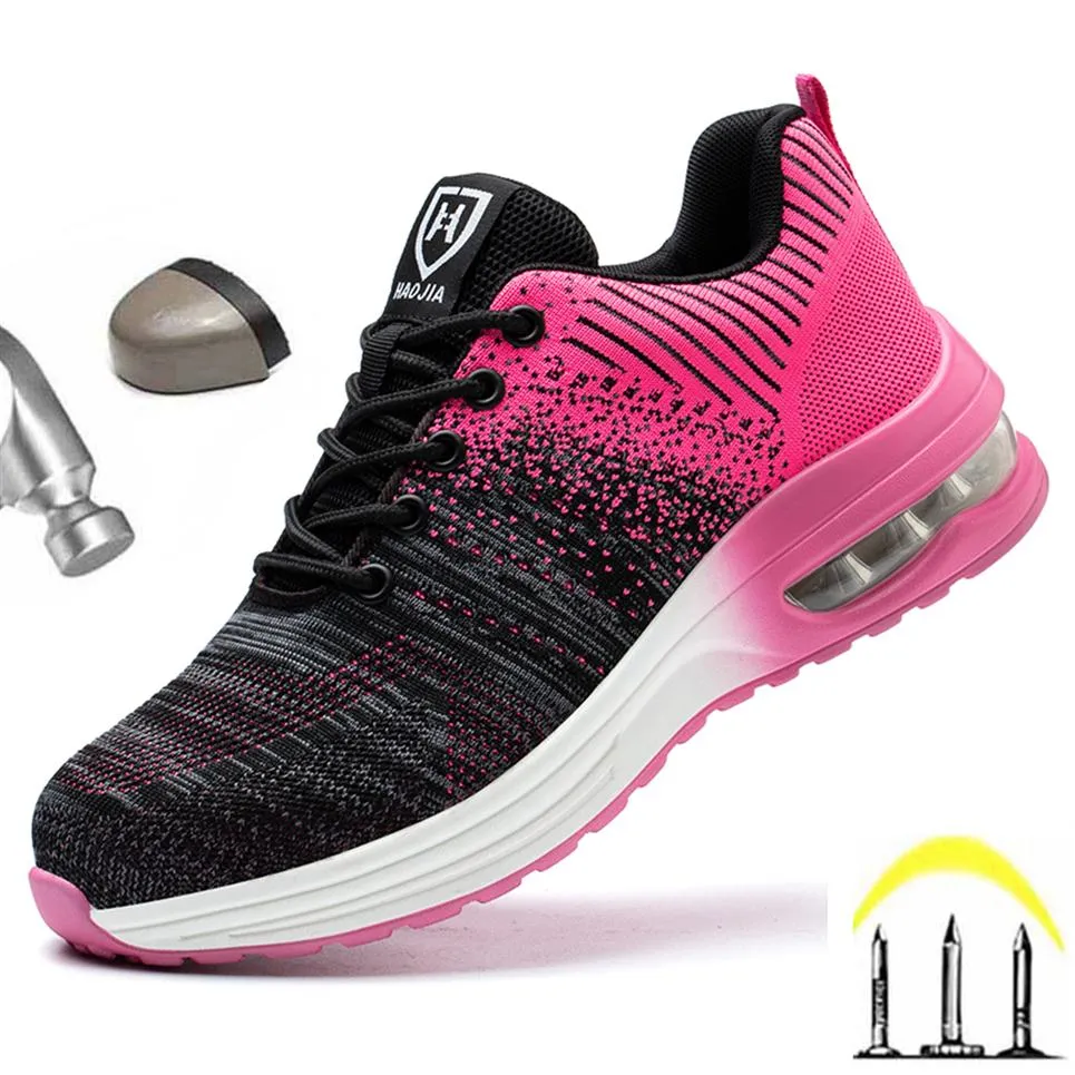 Lightweight Safety Shoes Women Men Air Cushion Work Sneakers Steel Toe