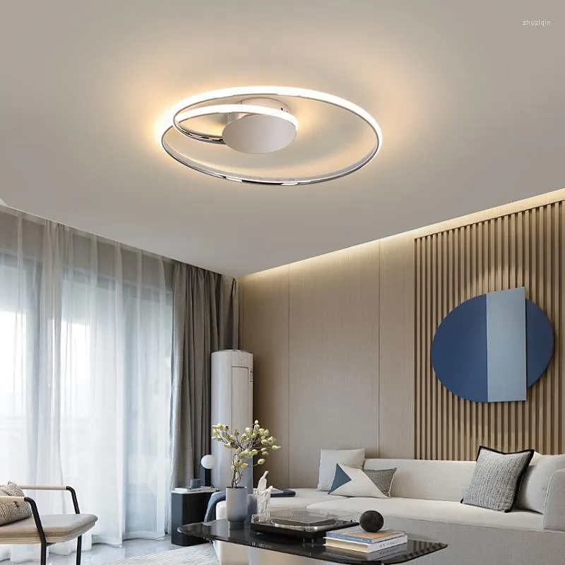 Tavan Işıkları Modern LED Yatak Odası Çalışma Odası Plafon Techo AC110V-220V Krom/Altın Kaplama Lambası Lastik Fiktleri