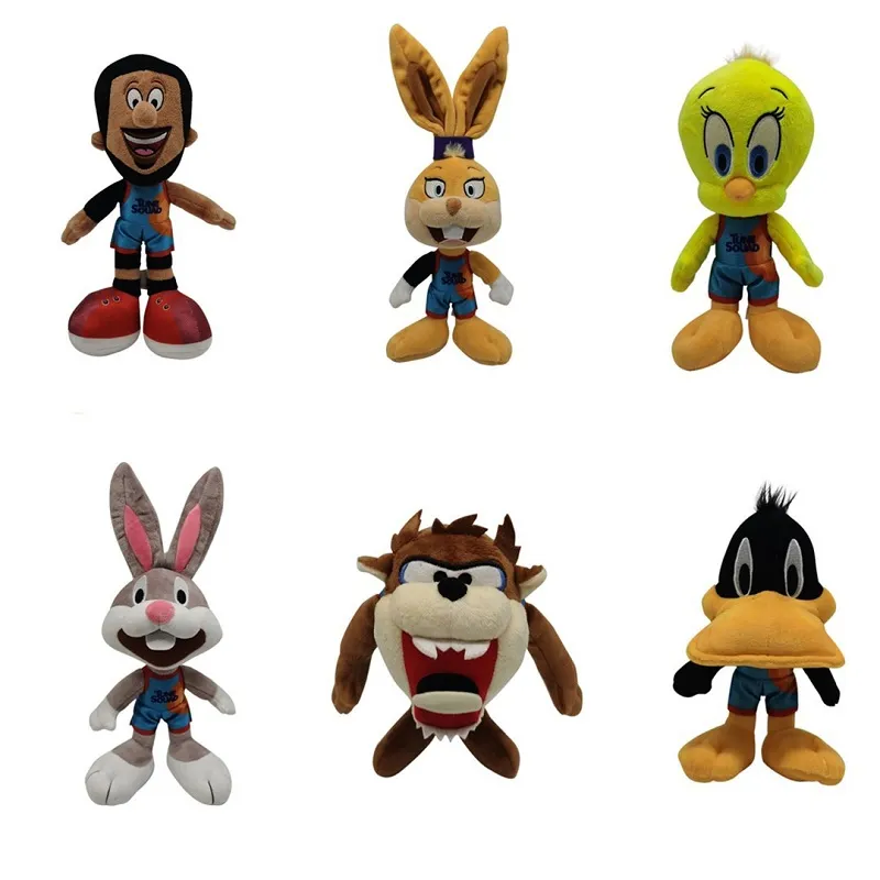 I produttori vendono all'ingrosso 6 modelli di peluche Space Jam A New Legacy, giochi di cartoni animati, bambole periferiche per film e televisione, regali per bambini