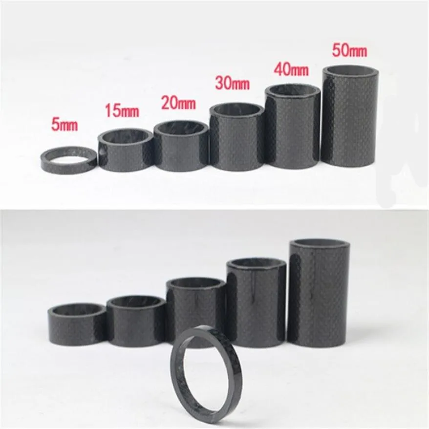 11 st Set Bicycle Carbon Fiber Washer 1-1 8 Stam Washer Spacer 28 6mm MTB FRONT FORK 3 5 10 15 20mm Road Bike Accessories289i